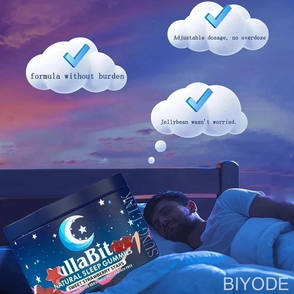 LullaBites Natural Sleep Gummies 60 Gummies-30 Servings NEW