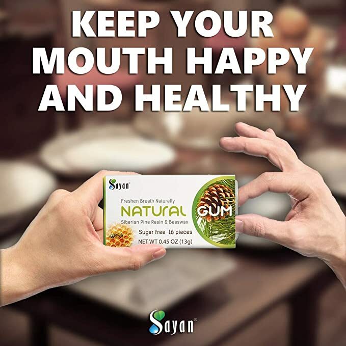 Sugar Free Chewing Gum All Natural Larch or Pine Tree Resin Flavor with Beeswax