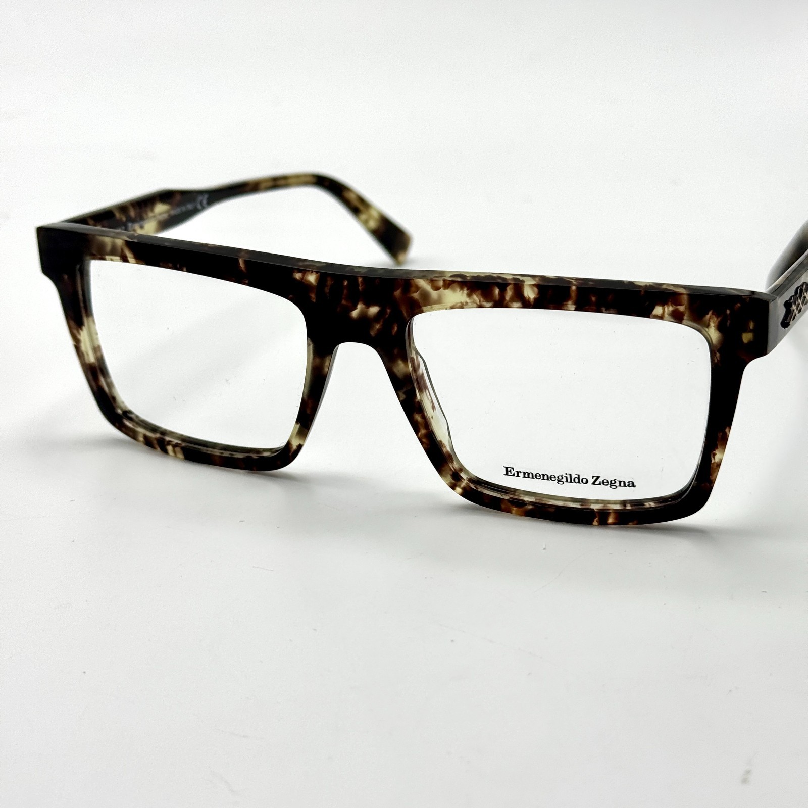 Ermenegildo Zegna Eyeglass Frames XXX15 EZ5199 56P Havana Rectangle 55-18-150