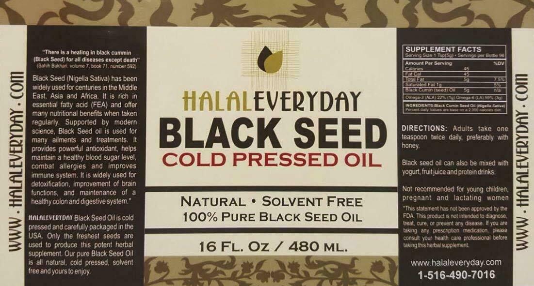 Black Seed Oil – 100% Pure Organic COLD PRESSED Cumin Nigella Sativa Unrefined