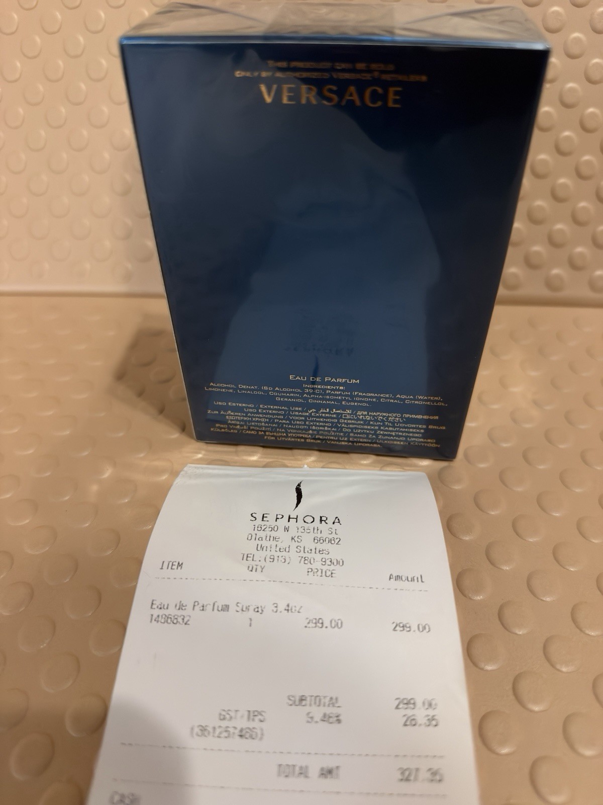 Versace Eros Eau de Parfum (EDP) Spray Regular Size 3.4 fl oz / 100 mL