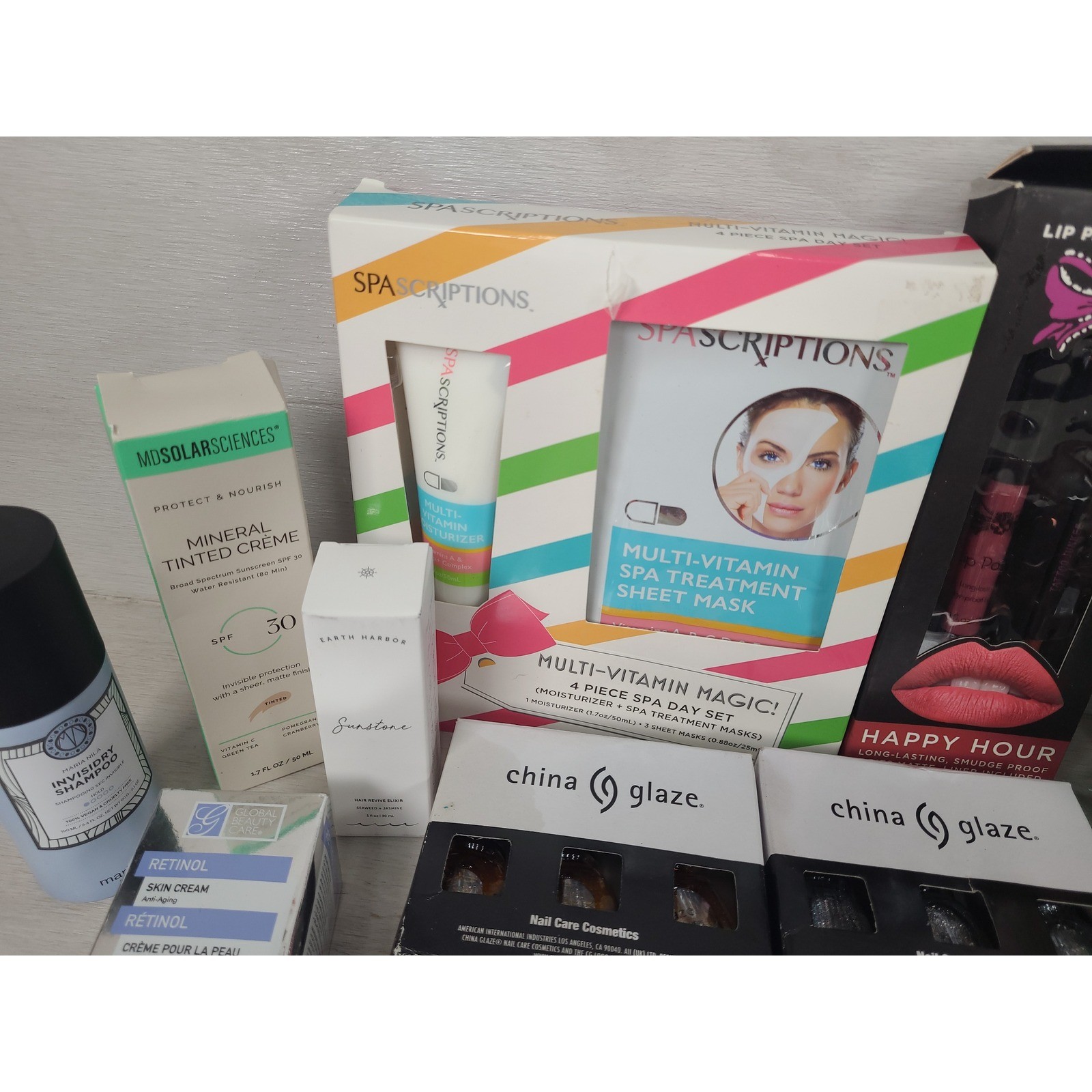 Huge Beauty Skincare Makeup Lot Elemis China Glaze Pixi LA Colors 40+ Pcs Bundle