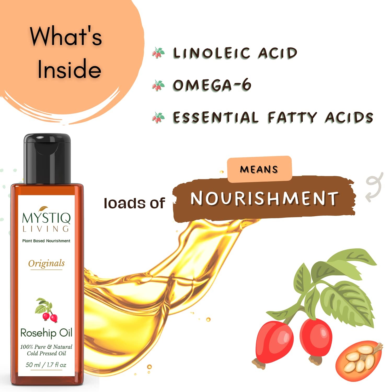 Mystiq Living Rosehip Oil 50ml