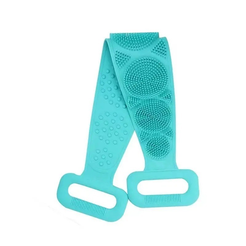 Silicone Body Back Scrubber Double Side Bathing Brush For Skin Deep Cleaning