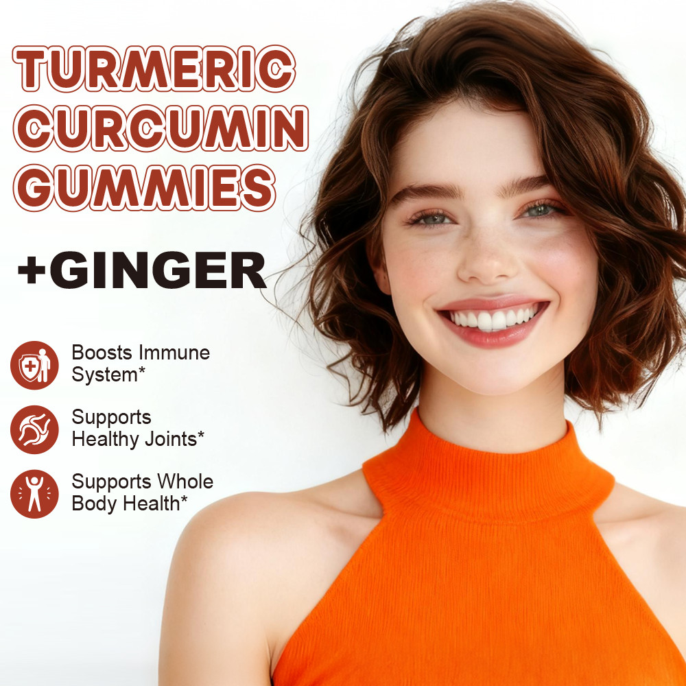 60pcs Turmeric Gummies – 450 mg Turmeric Extract & 75 mg Ginger per Serving