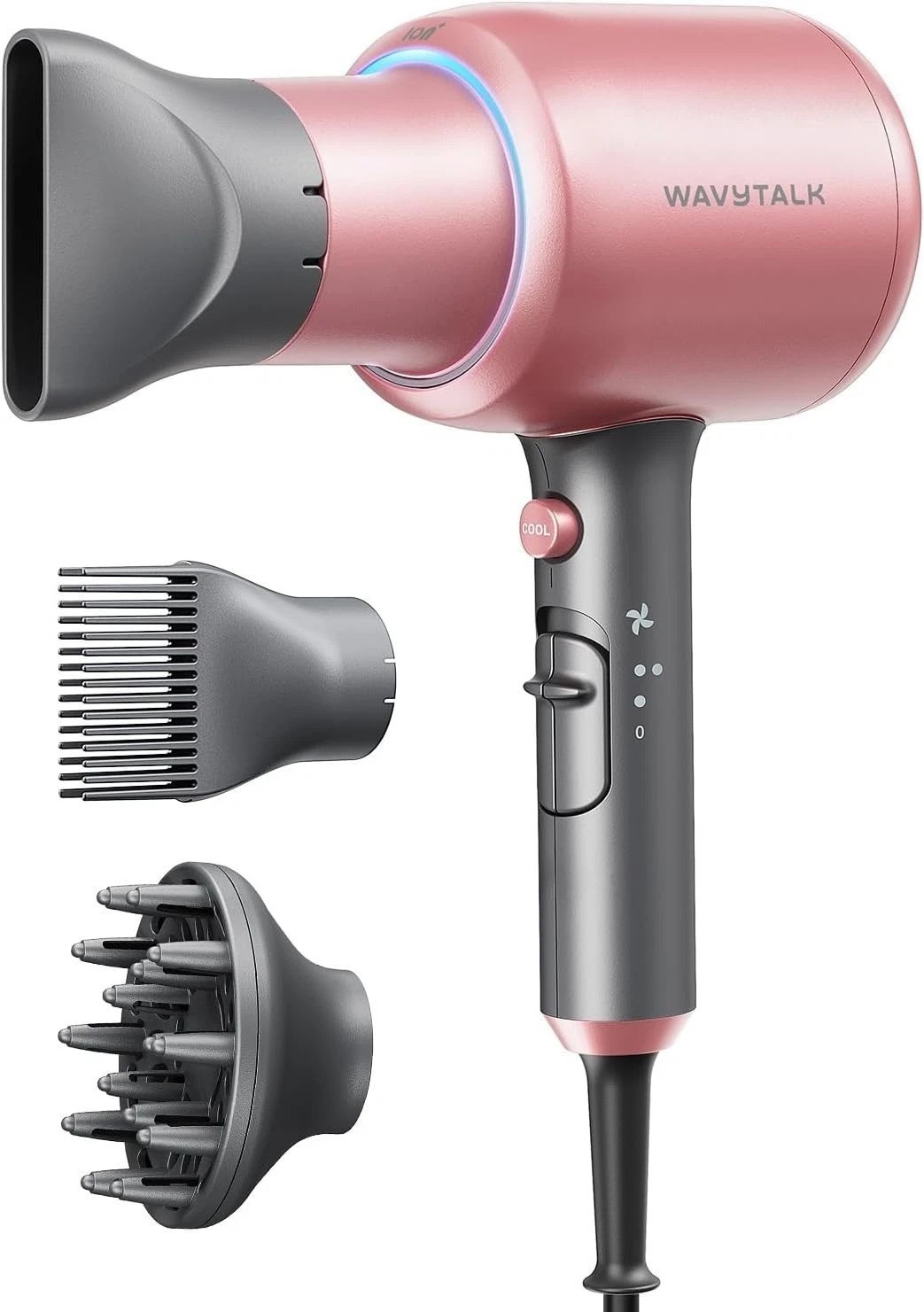 Ceramic Blow Dryer with Automatic Shut-off & Frizz Reduction – Rose Gold 1875W