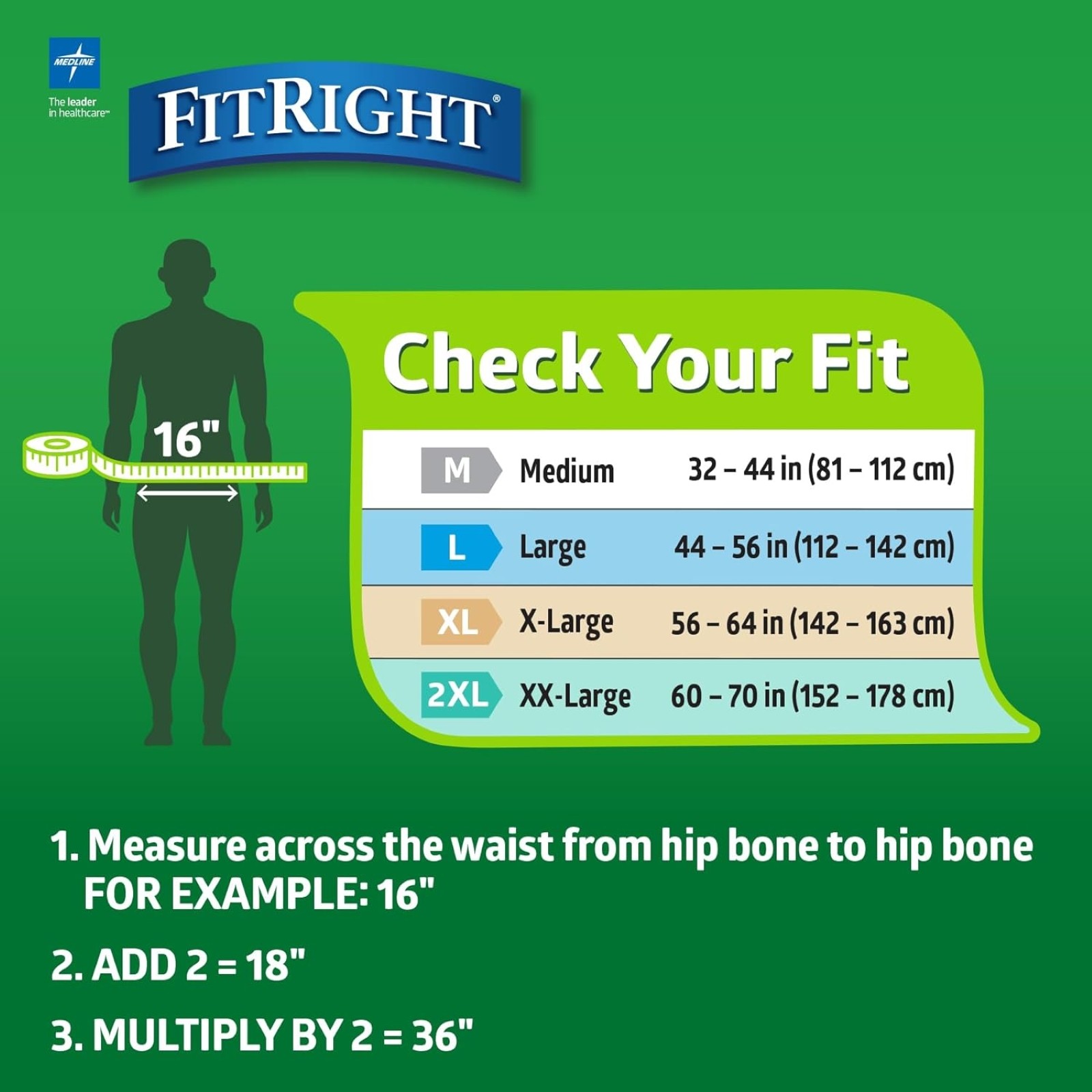 FitRight OptiFit Adult Disposable Unisex Diapers, Heavy Absorbency, XL, 20 Count