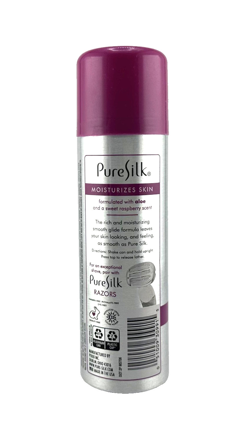 Pure Silk Raspberry Mist Spa Therapy Shaving Cream for Women – 7.25 oz (206g)