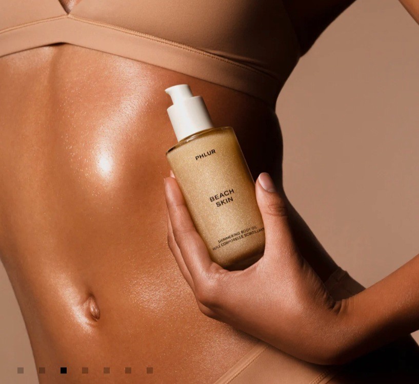Phlur Beach SKIN DUO Hair & Body Fragrance & Shimmering Body Oil