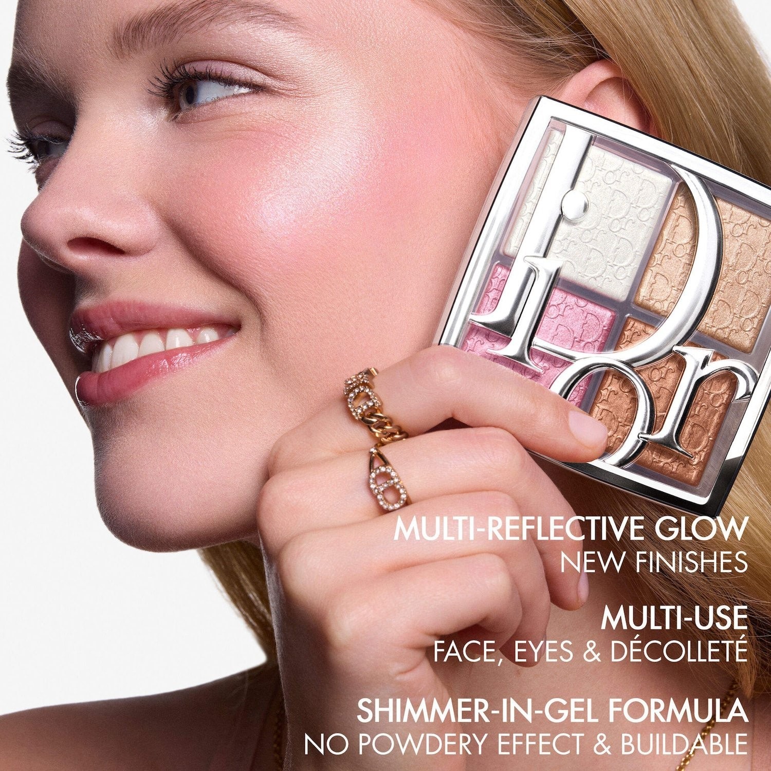 DIOR Authentic Backstage Glow Maximizer Face Palette 0.4oz 4 shades