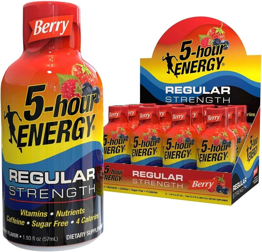 5-hour ENERGY Shot, Regular Strength, Berry, 1.93 Ounce, 24 Count, Exp. 12/27