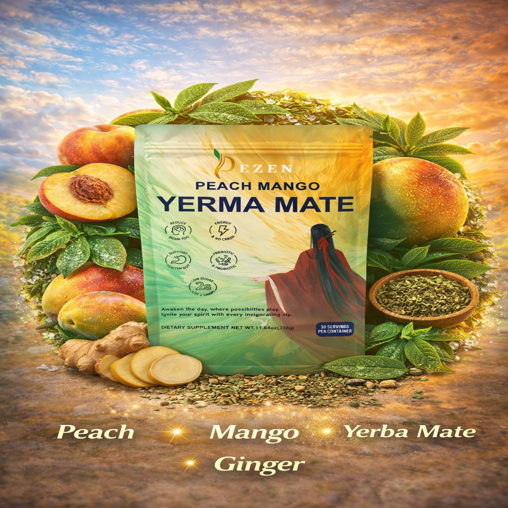 DEZEN Yerba Mate Tea & Calm Magnesium Powder | Combo Pack
