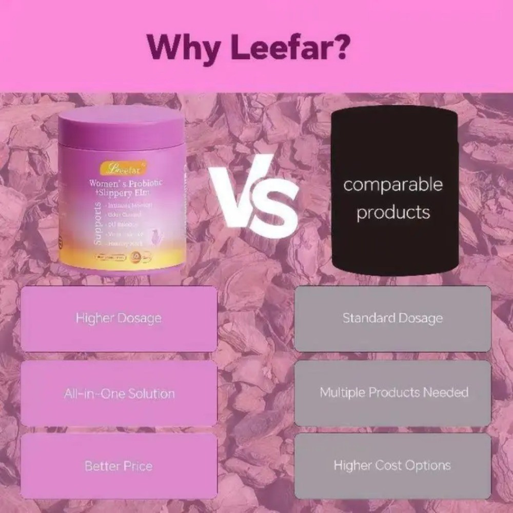 Women’s Probiotic Leefar Slippery Elm Pineapple 60 gummies NEW