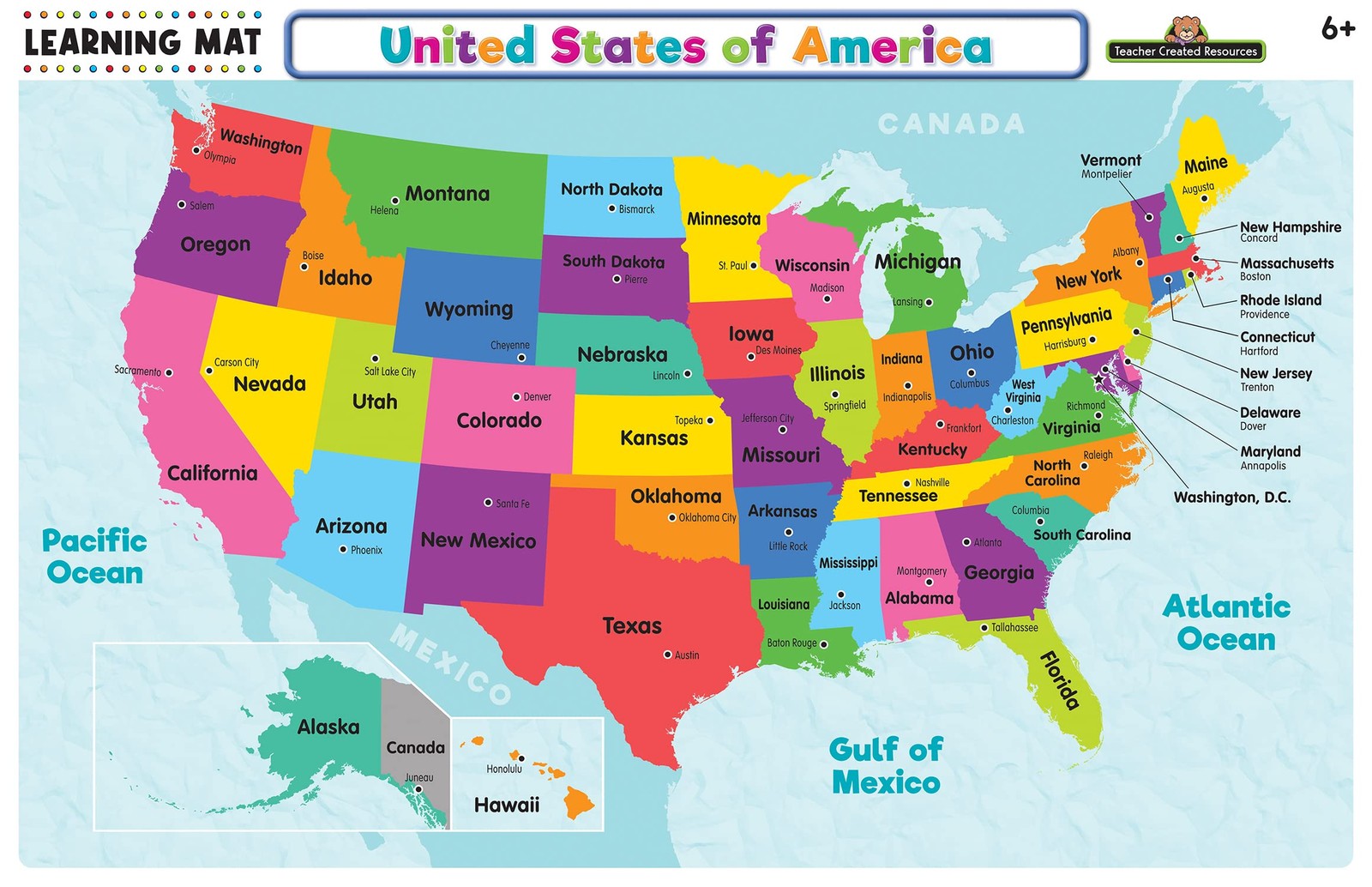 Teacher Created Resources United States of America Map