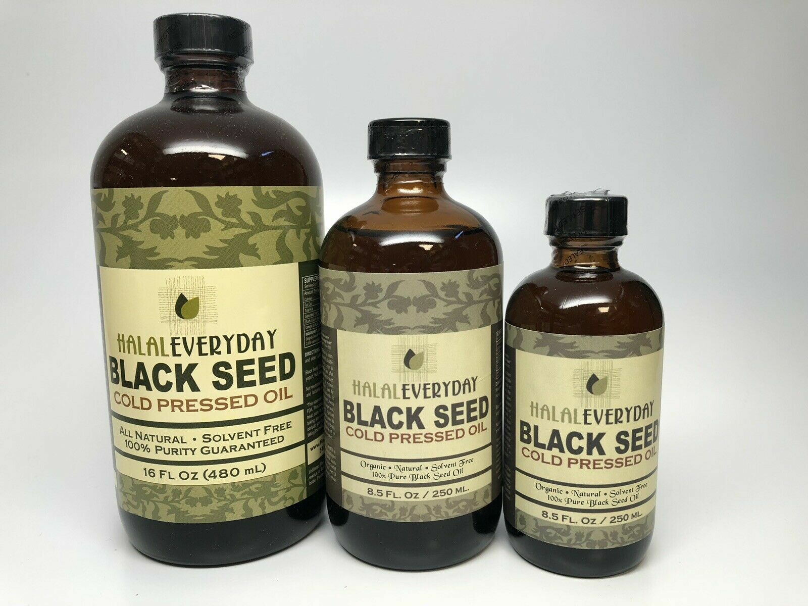 Black Seed Oil – 100% Pure Organic COLD PRESSED Cumin Nigella Sativa Unrefined