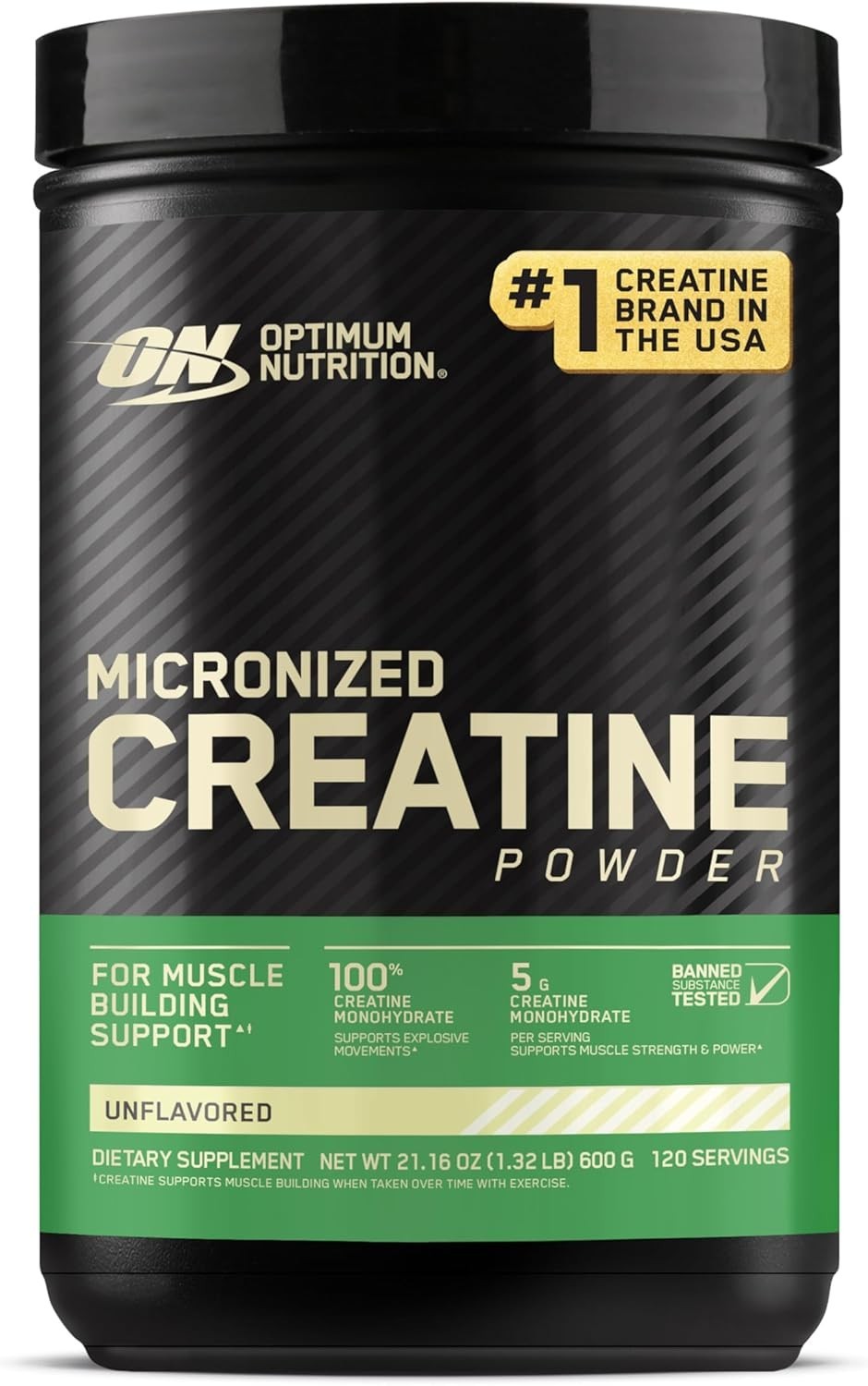 Micronized Creatine Powder, Unflavored, 1.32 lb (600 g)