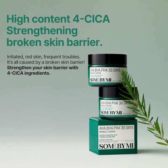 SOME BY MI AHA BHA PHA 30 Days Miracle Cream 60g Acne Prone Skin Soothing Care