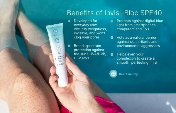 Neora Age IQ Invisi-Bloc Sunscreen Gel SPF 40 1 fl oz New Sealed 🚚From USA🚚