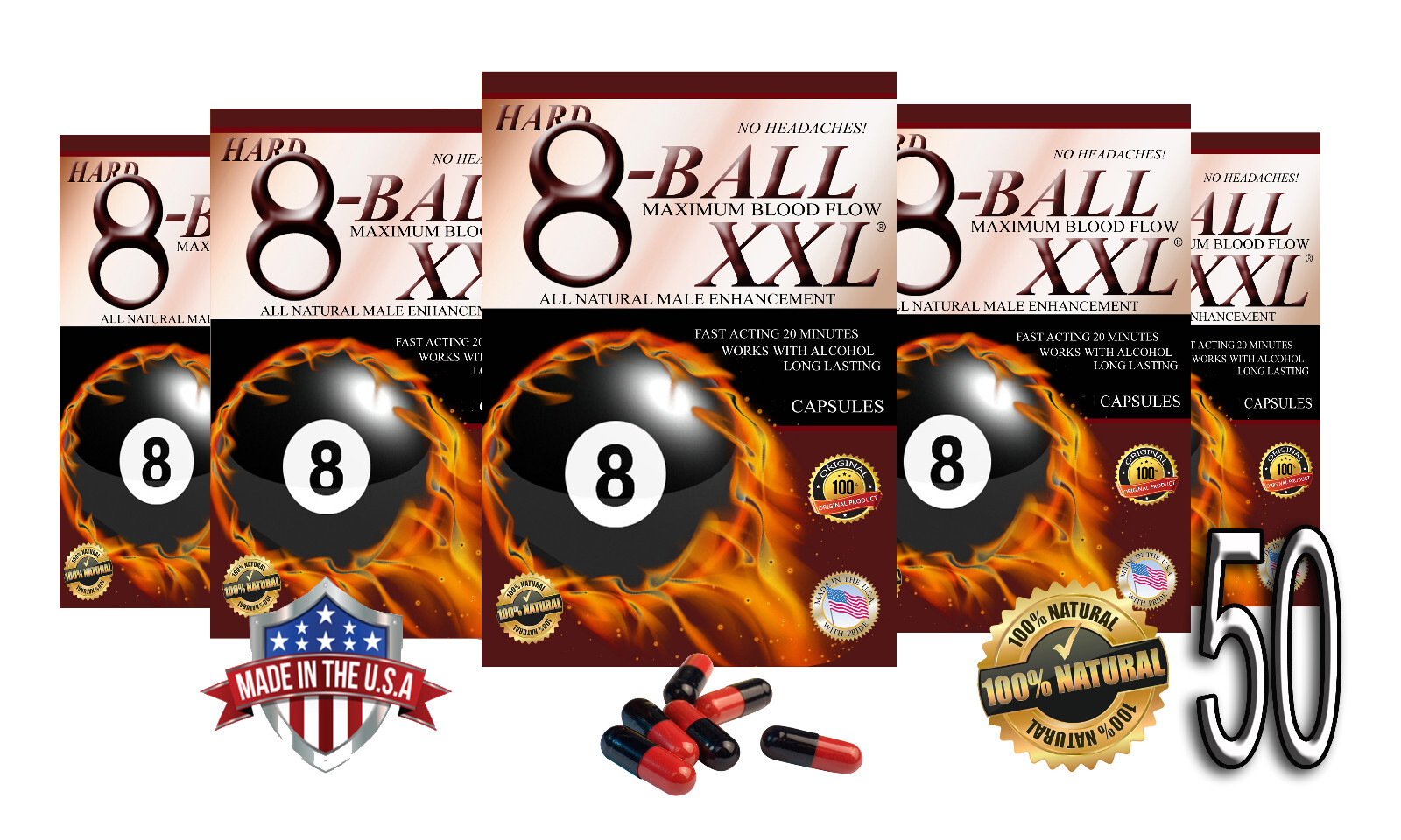 Hard Eight Male Enhancement 60 – WORKS OR YOUR MONEY BACK!