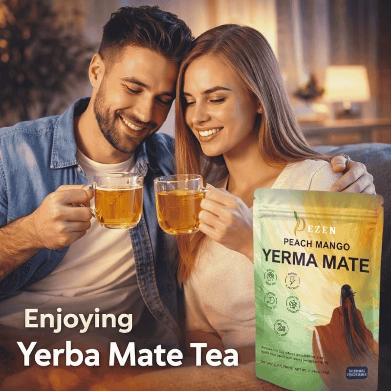 Yerba Mate Tea Powder Drink Mix Peach Mango | Weight Loss & Metabolism Support