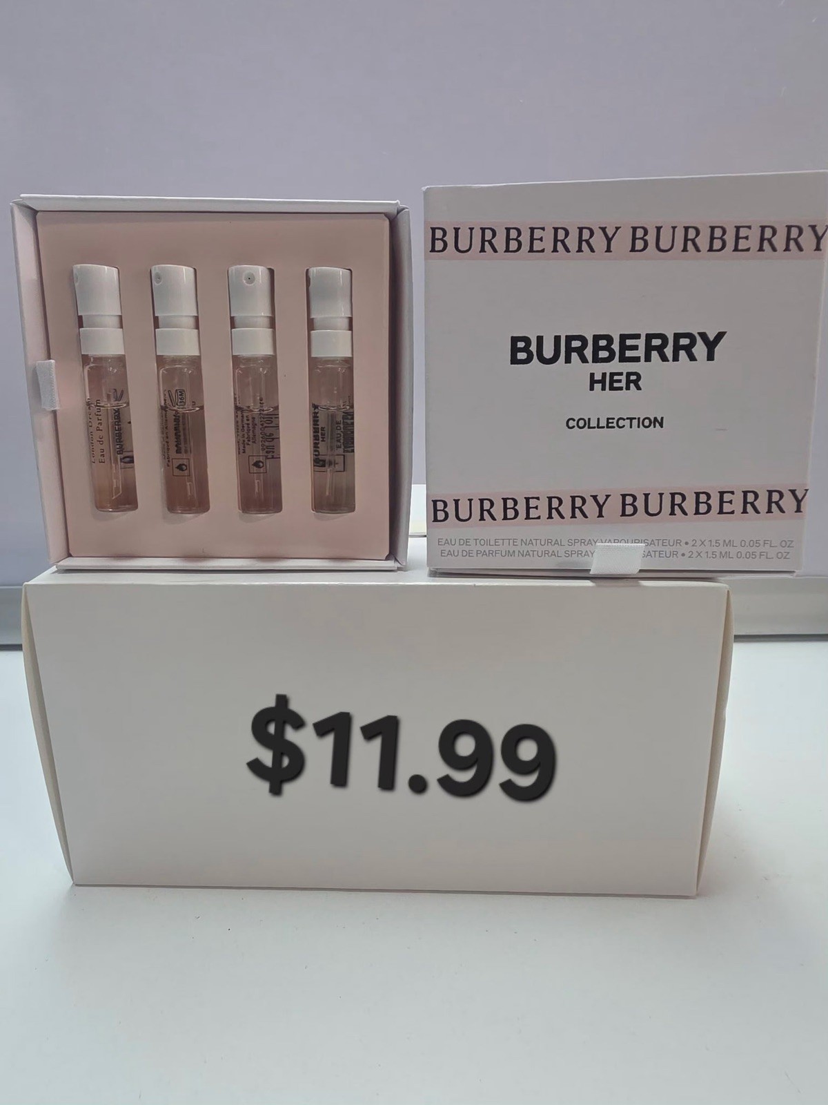 Burberry Her 4pc Vials Gift Set Her EDP&EDT, Her Elixir & Her London Dream 4X1.5