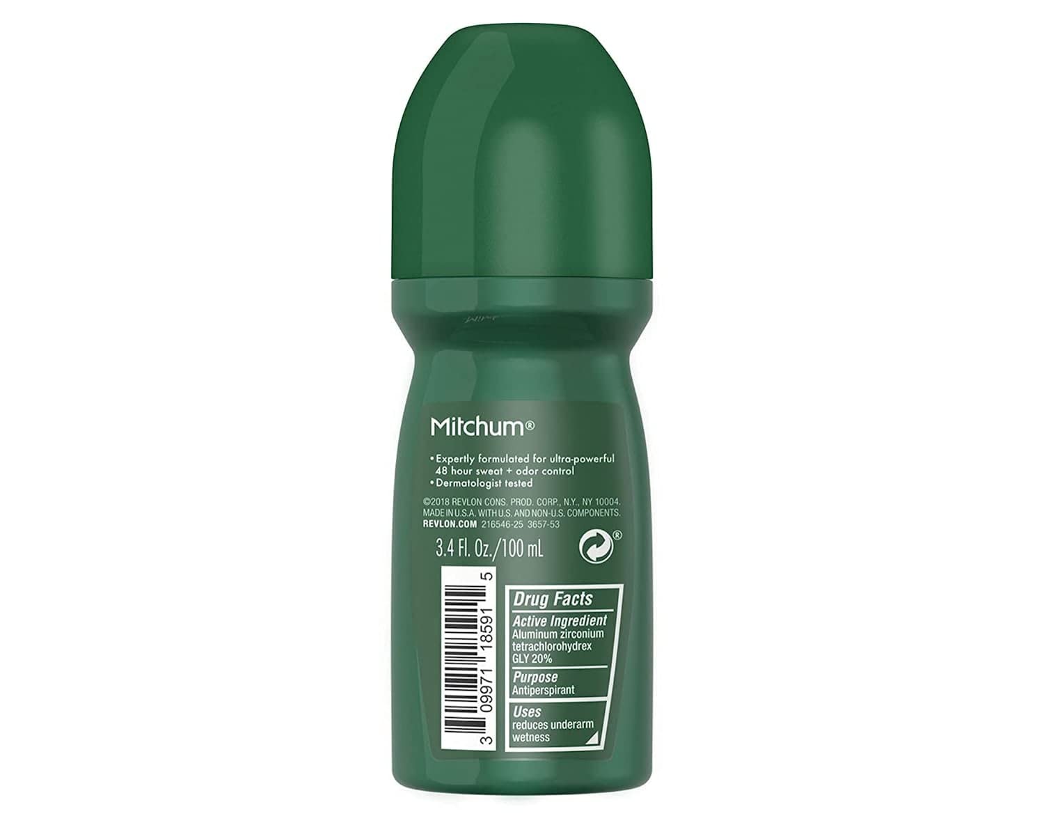 Mitchum Invisible Anti-Perspirant & Deodorant Roll-On, 3.4 Fl Oz (Pack of 4)