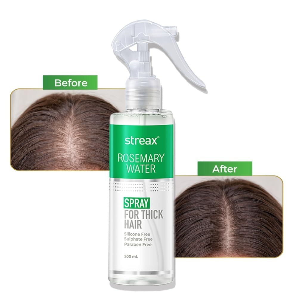 Streax Rosemary Hair Spray – 100% Natural Extracts For Hair Growth 200ml