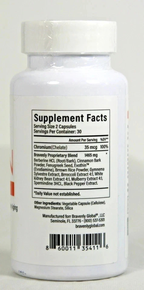 Bravenly Burn Extreme 60 capsules Free Shipping USA – EXP: 03/2027