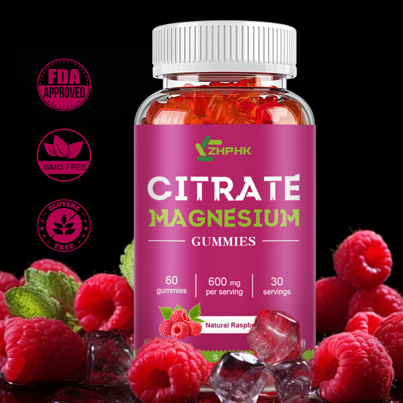 Magnesium Citrate Gummies 60-Count High Absorption 600mg per Serving Vegan Gummy