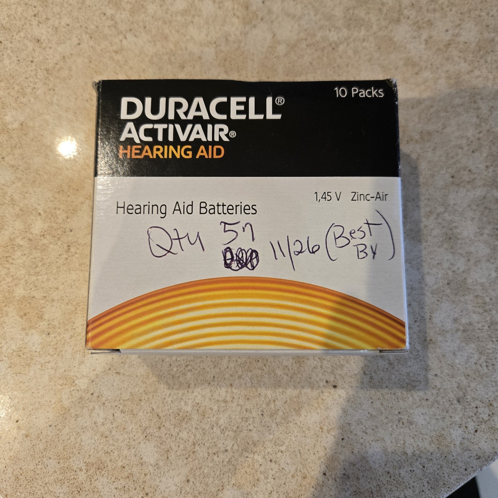 57 Duracell Activair Hearing Aid Batteries Size 312 Best By 11/26
