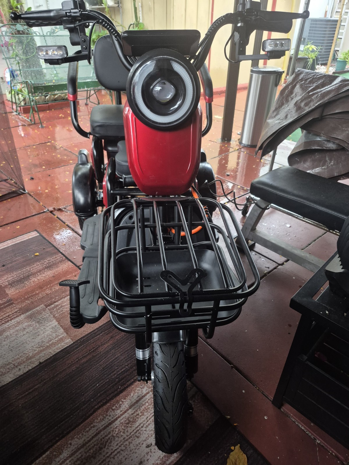 5-hour ENERGY Red/Black 3-Wheel Electric Mobility Scooter w/ Storage, Open Box
