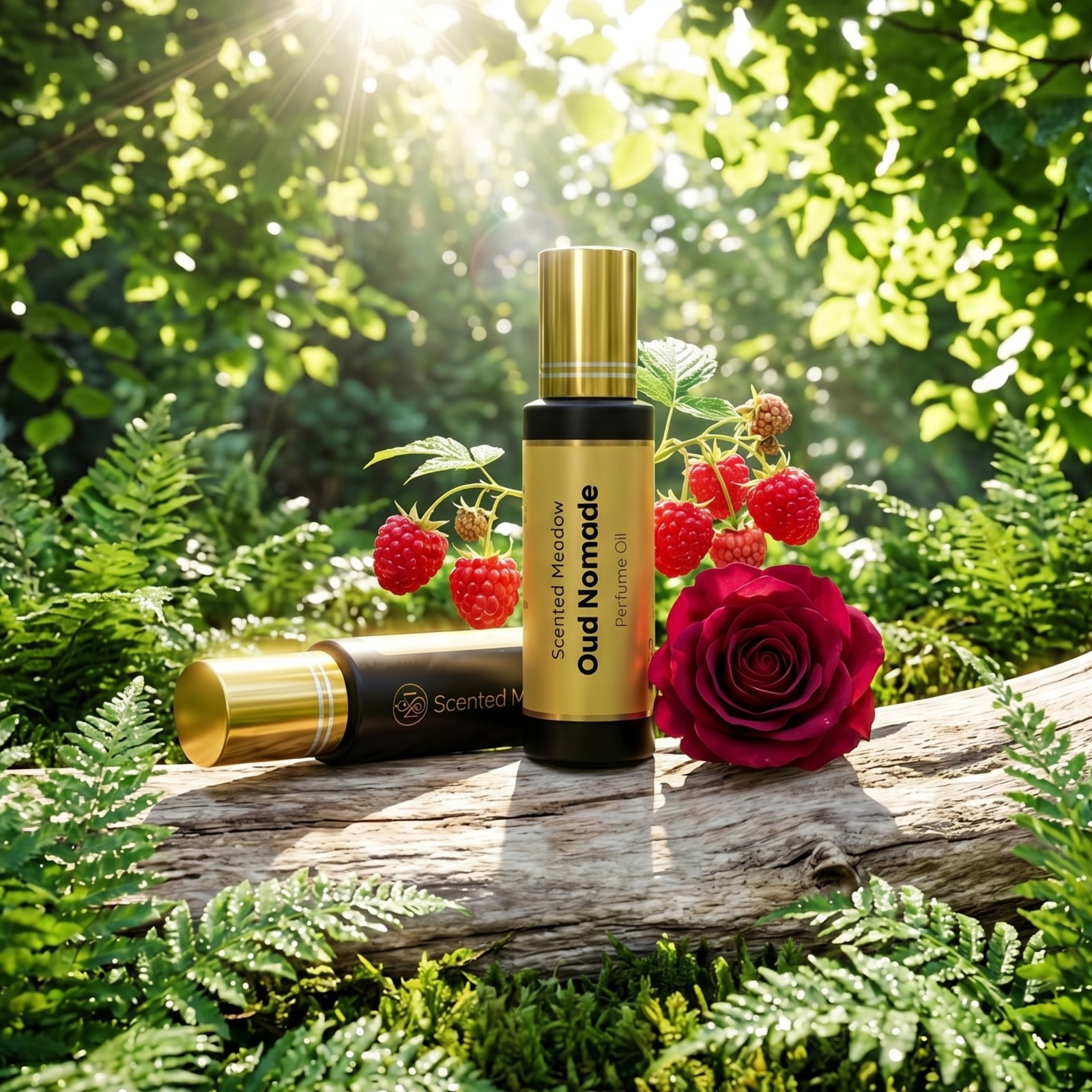 Scented Meadow Oud Nomade Roll-On Perfume Oil for Unisex – 0.5 fl oz (15 ml)
