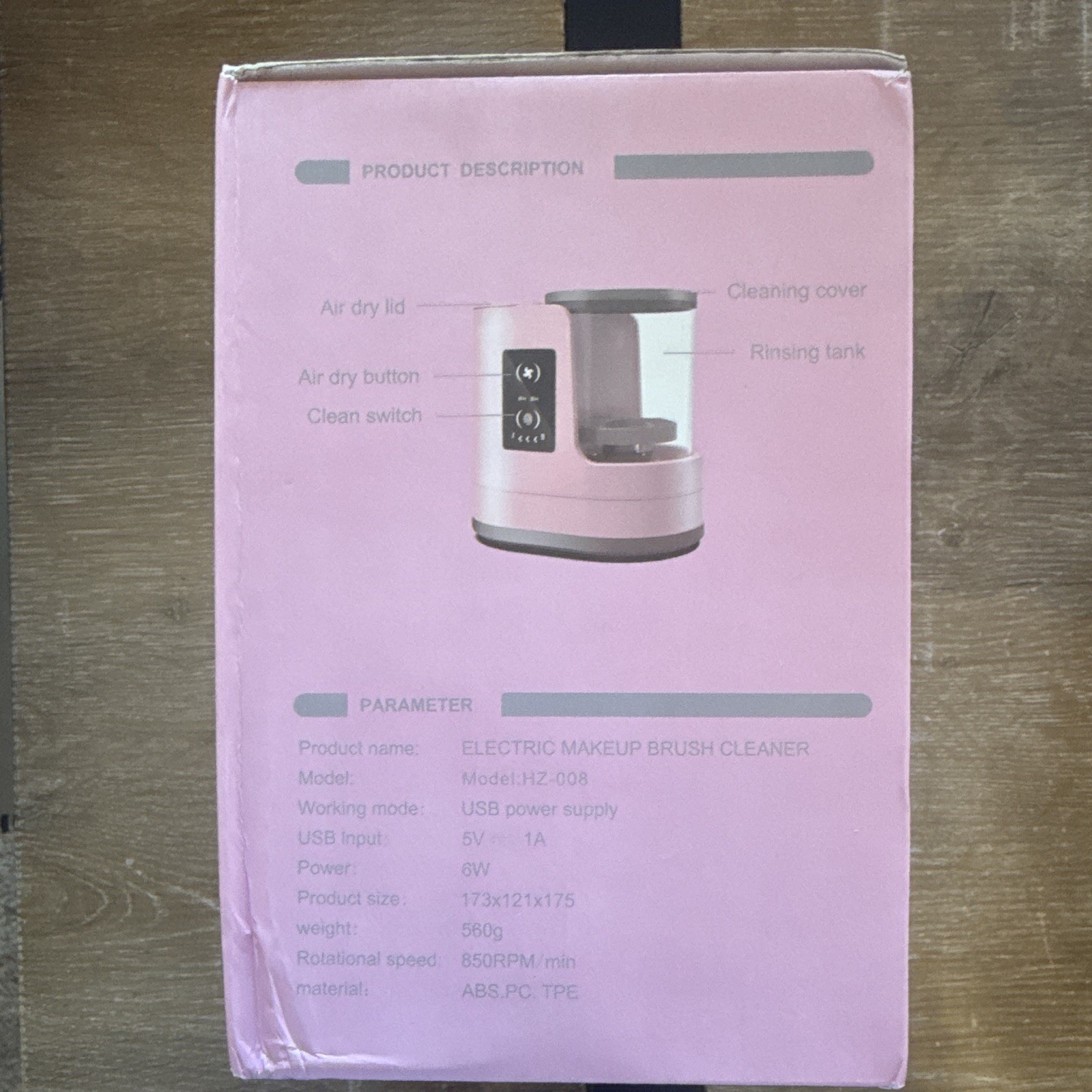 OctHope Electric USB Powered Makeup Brush Cleaning Machine Pink HZ-008