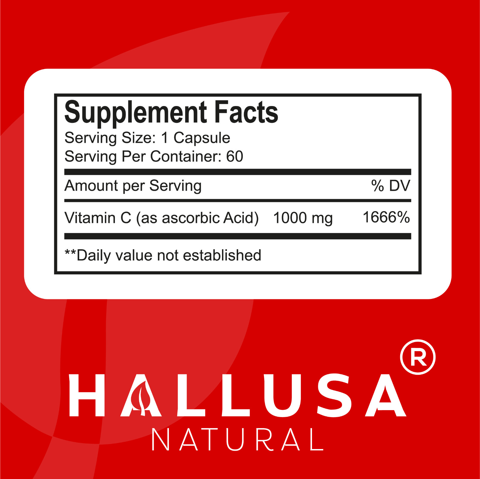 VITAMIN C 1000mg – Powerful Antioxidant – Immune System – Supplement – 60 Cap
