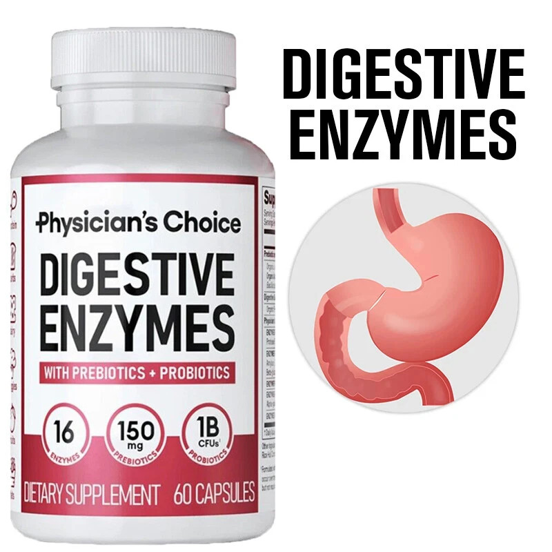 Physician’S Choice Digestive Enzymes Multi Enzymes Organic Prebiotics 60 Pills
