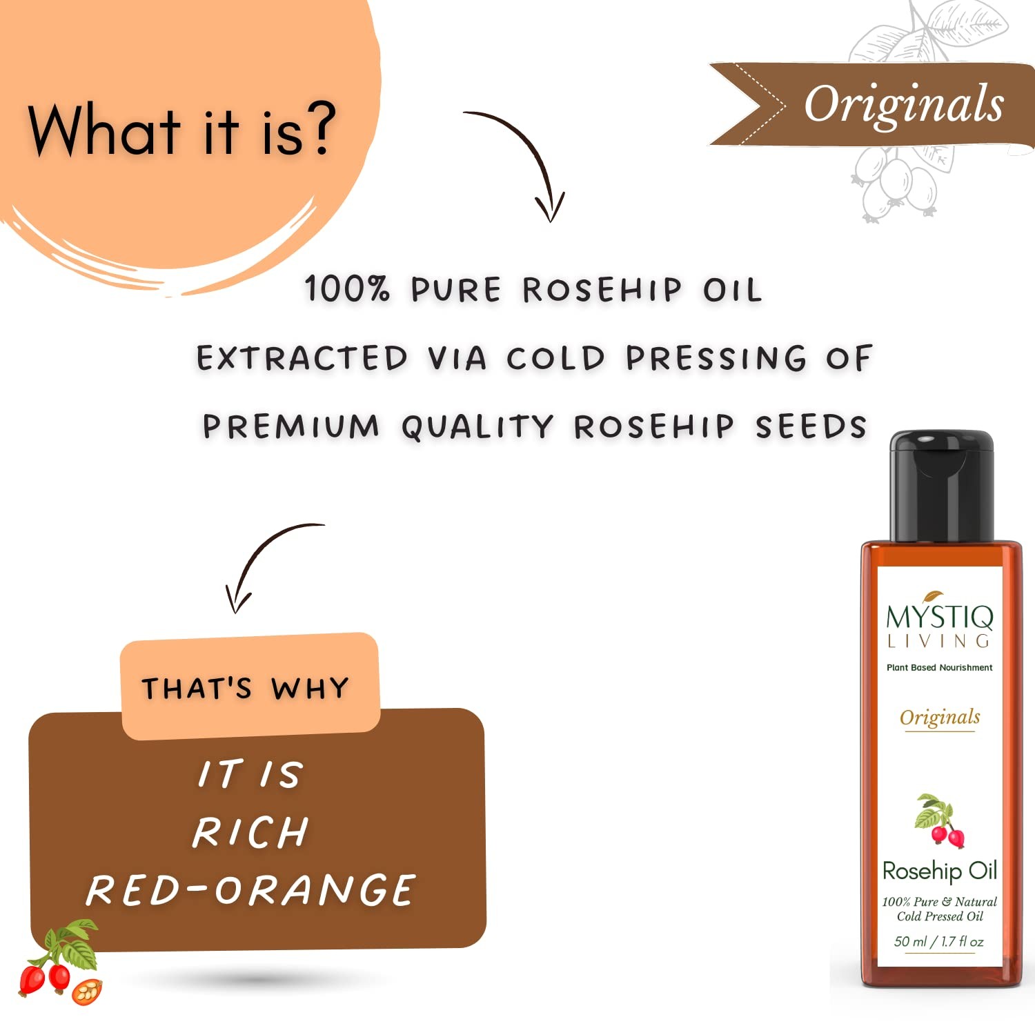 Mystiq Living Rosehip Oil 50ml