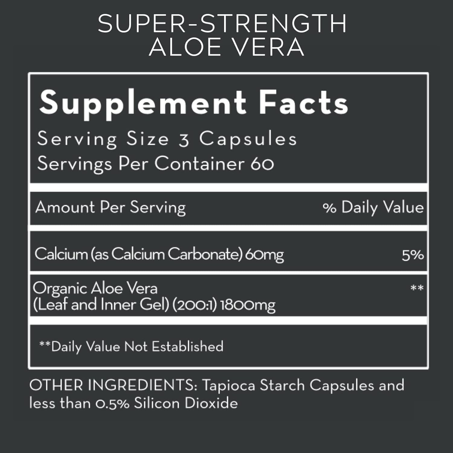 Desert Harvest Super-Strength Aloe Vera, Freeze Dried Aloe Vera – 180 Capsules