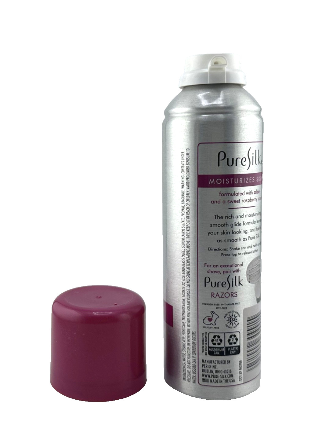 Pure Silk Raspberry Mist Spa Therapy Shaving Cream for Women – 7.25 oz (206g)
