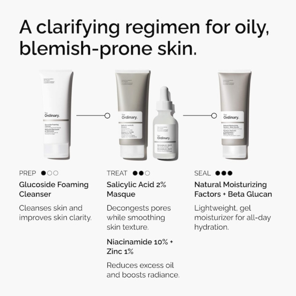 The Ordinary Authentic Salicylic Acid 2% Masque Clarifying Charcoal 1.7 oz/50 mL