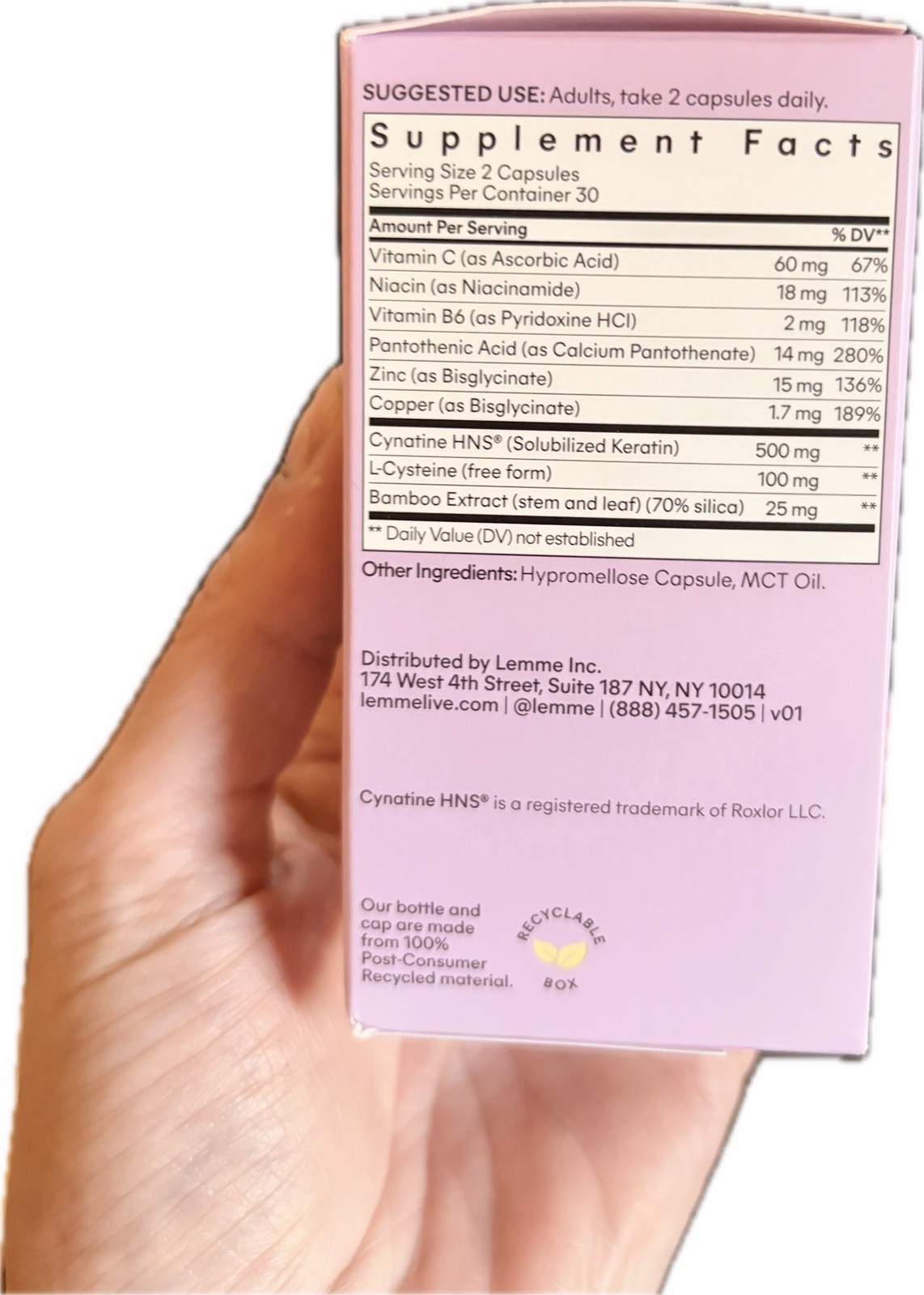 Lemme Grow Hair Growth & Anti-Shedding Capsules Biotin-Free 60 Count