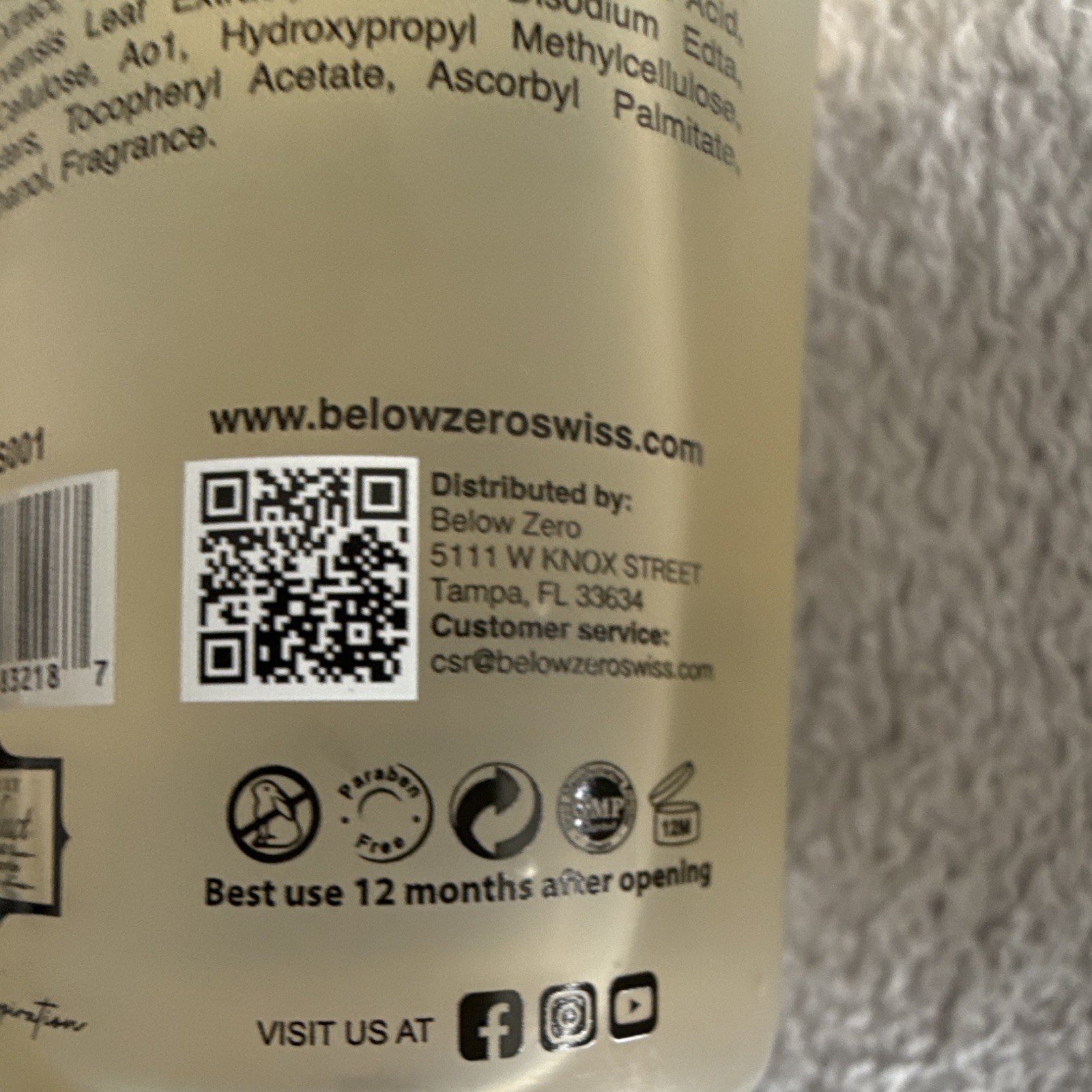 Below Zero Arctic Fresh Cooling Facial Scrub Cleanser, Paraben-Free 4.23 fl oz