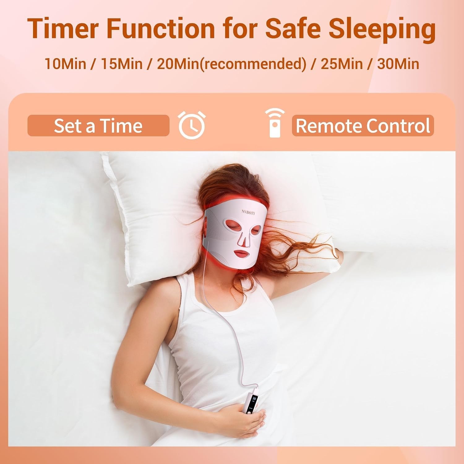 Advanced LED Face Mask with Infrared, Blue & Orange Light – Skin Rejuvenation