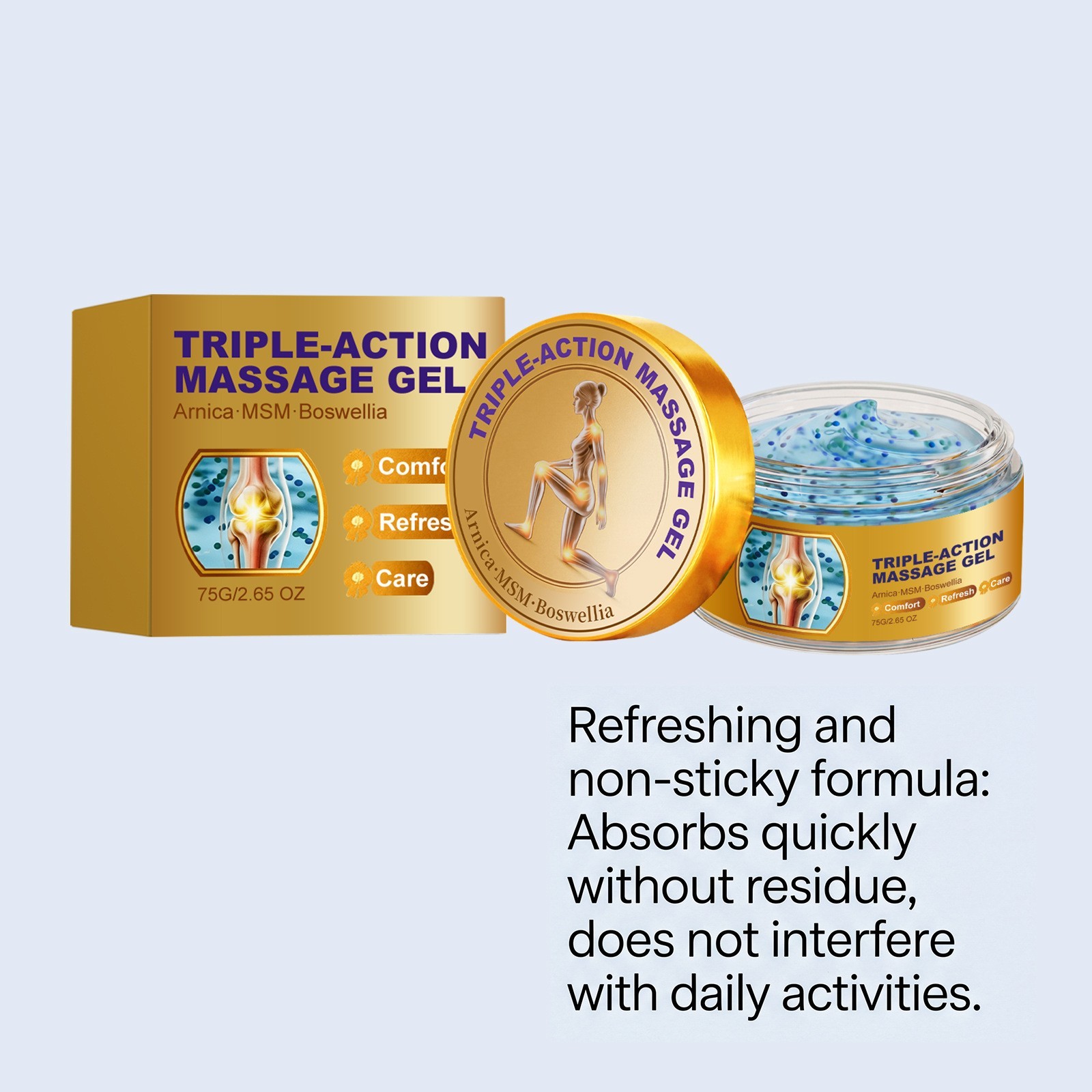 Triple Action Massage Gel Fast Absorbing Triple-Action Body Gel for Muscle&Joint