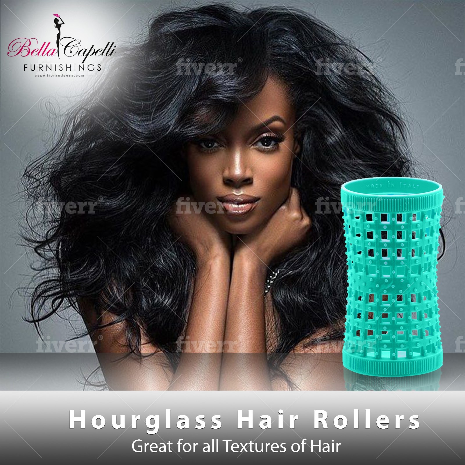 Hourglass All Hair Types Unisex Rollers– Orange 22mm/0.87in – Pack of 12