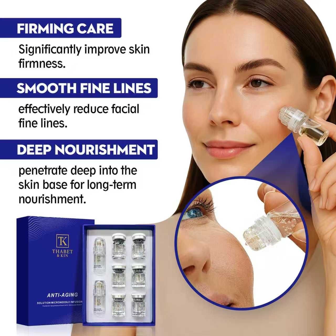 Anti Aging Micro Infusion System 0.05mm Microneedle Stamp Hyaluronic Acid Serum