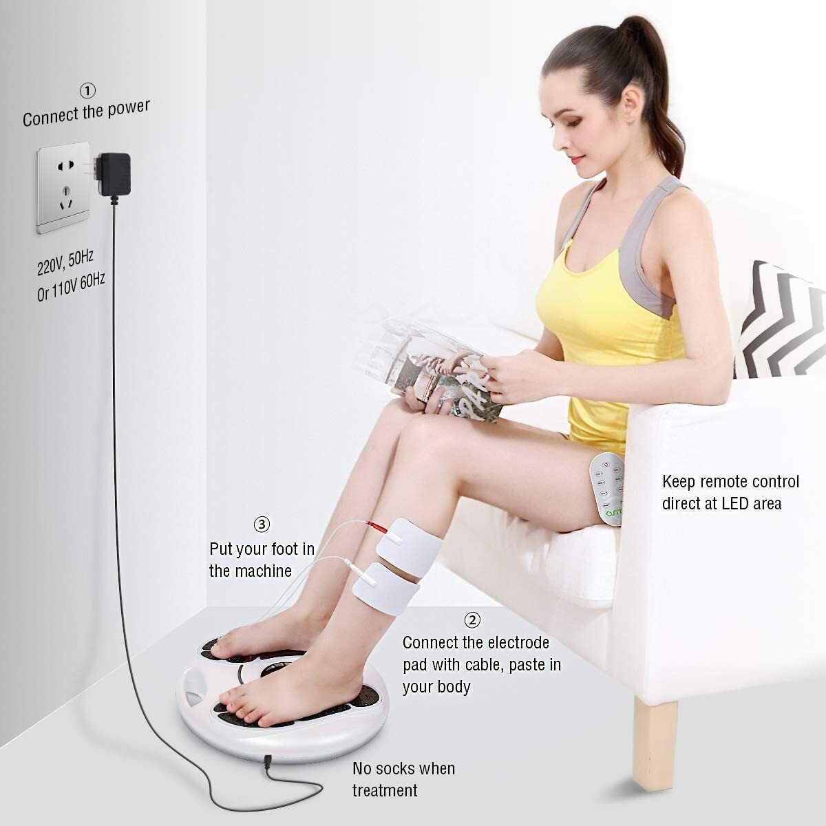 OSITO Neuropathy Foot Circulation Massager Booster EMS Tens Massager Feet Legs