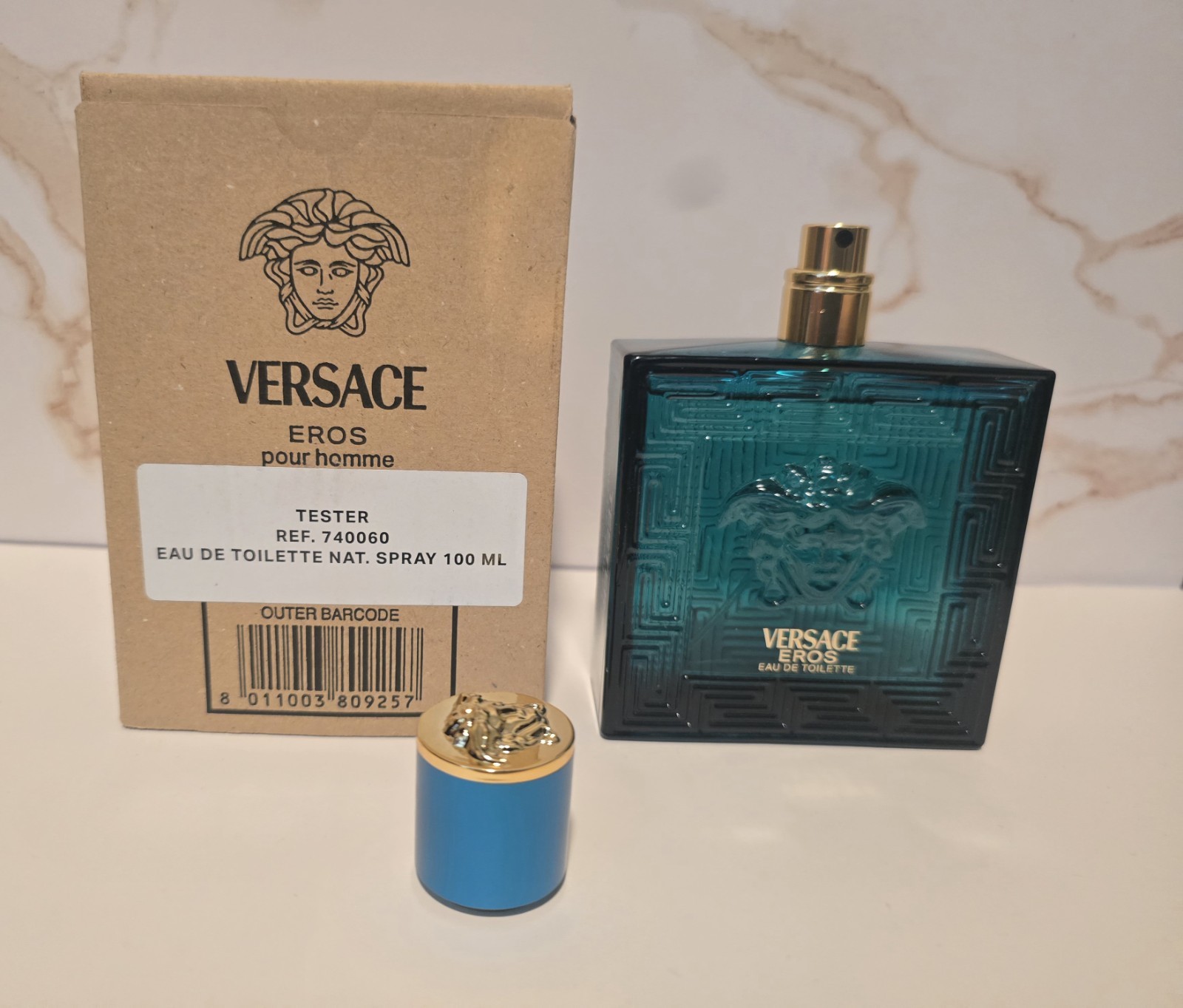 Versace Eros EDT 3.4 oz 100ml Tester Men’s Cologne Spray w/ Cap Authentic