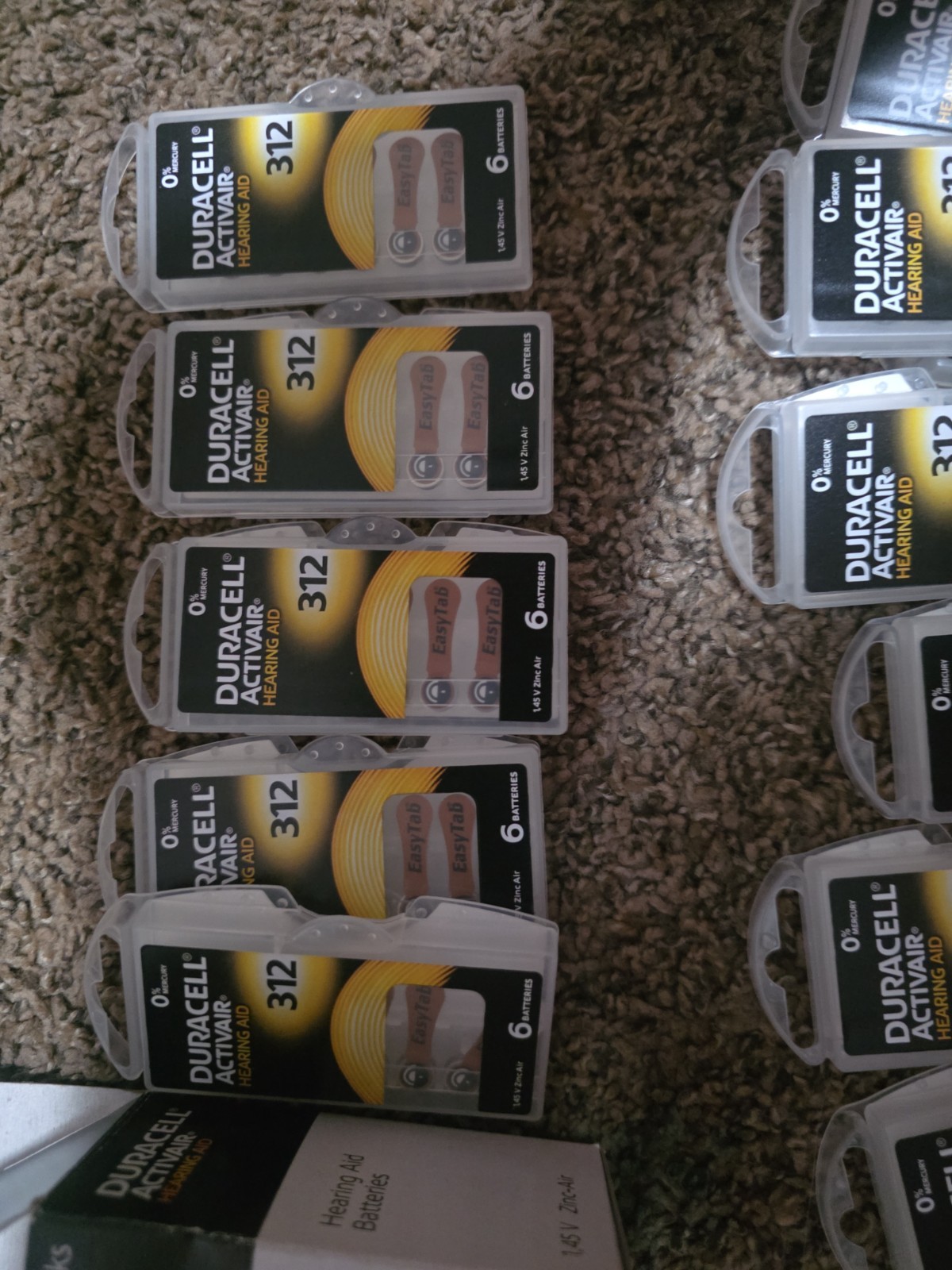 Duracell Activair Hearing Aid Batteries Size: 312 (6 pack)