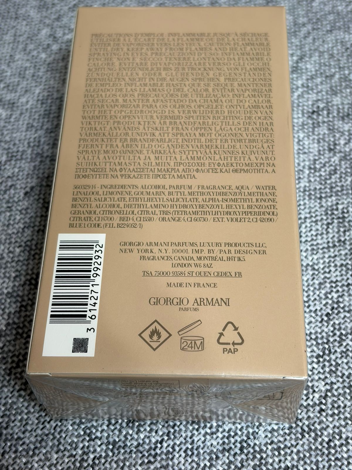 Giorgio Armani Acqua di Giò Absolu Eau de Parfum 4.2 oz Spray for Men Authentic