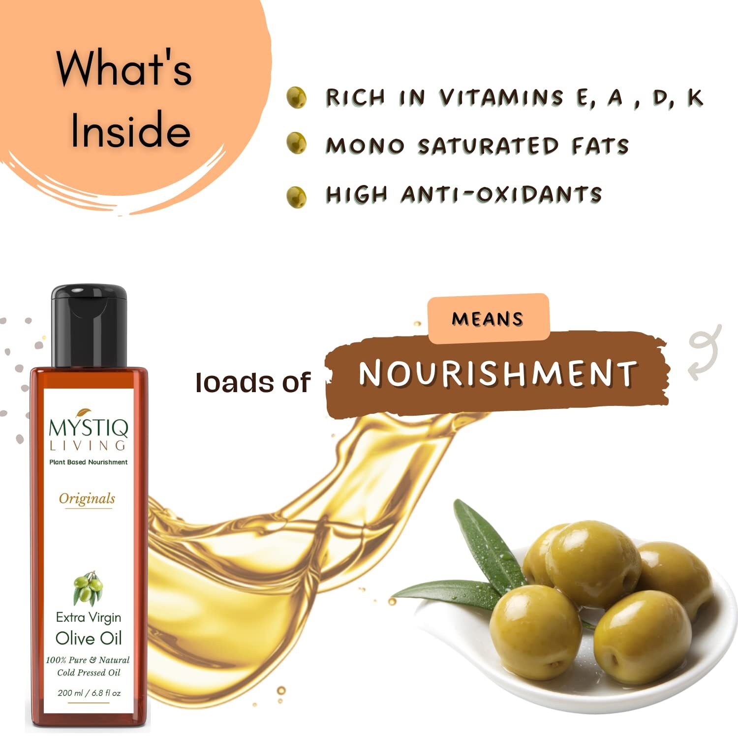 Mystiq Living Originals – Extra Virgin Olive Oil – 200 ML